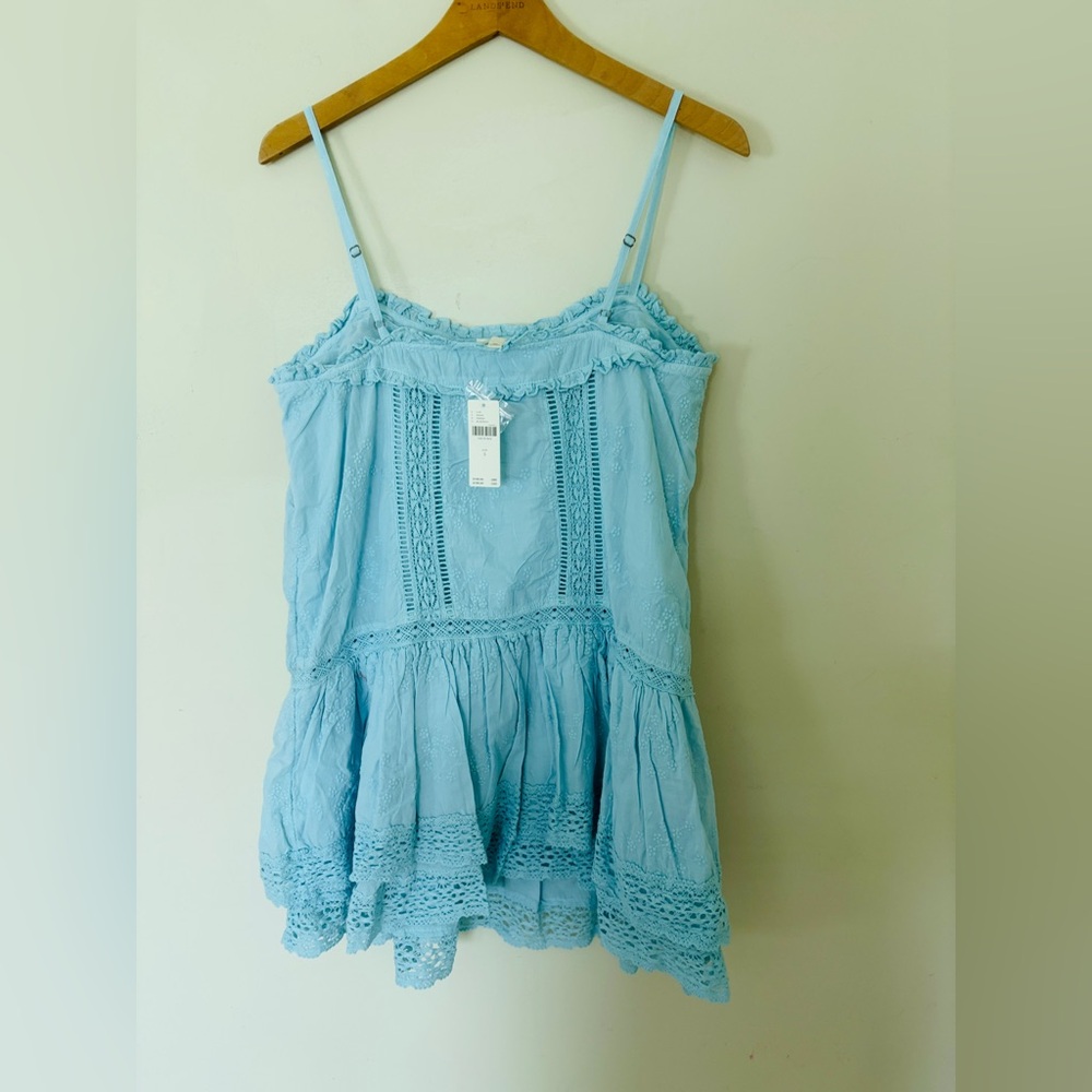 NWT $168 Anthropologie Pilcro Sleeveless Square-Neck Swing Mini Dress S - Picture 7 of 12